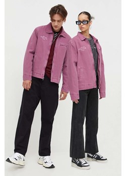 Guess Originals kurtka jeansowa kolor fioletowy przejściowa ze sklepu ANSWEAR.com w kategorii Kurtki męskie - zdjęcie 164740848