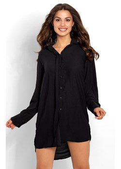 Elegancka czarna koszula nocna oversize Bella, Kolor czarny, Rozmiar S/M, Momenti per me ze sklepu Primodo w kategorii Koszule nocne - zdjęcie 164747309
