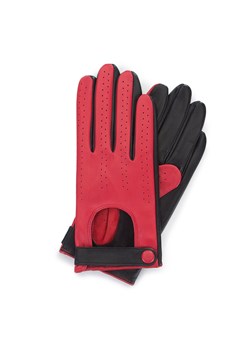 Damskie rękawiczki skórzane dwukolorowe czerwono-czarne ze sklepu WITTCHEN w kategorii Rękawiczki damskie - zdjęcie 164747509
