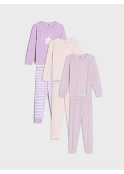 Sinsay - Piżamy 3 pack - fioletowy ze sklepu Sinsay w kategorii Piżamy dziecięce - zdjęcie 164752936