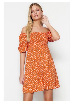 trendyol Sukienka w kolorze pomarańczowo-białym ze sklepu Limango Polska w kategorii Sukienki - zdjęcie 164753709
