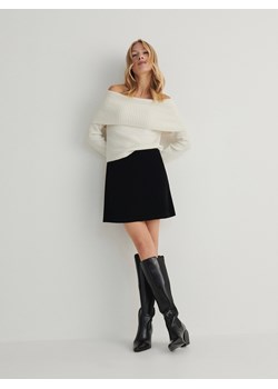 Reserved - Trapezowa spódnica mini - czarny ze sklepu Reserved w kategorii Spódnice - zdjęcie 164754205