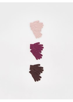 Reserved - Kolorowe rękawiczki 3 pack - różowy ze sklepu Reserved w kategorii Rękawiczki dziecięce - zdjęcie 164754335