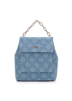 Damski plecak dżinsowy w monogram z etui niebieski ze sklepu WITTCHEN w kategorii Plecaki - zdjęcie 164756786