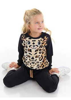 Denokids 2-częściowy zestaw &quot;Plush Leopard&quot; w kolorze czarno-beżowym ze sklepu Limango Polska w kategorii Dresy dziewczęce - zdjęcie 164791919