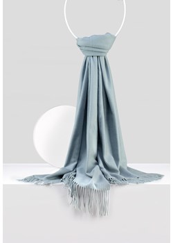 Ciepły błękitny szal z wiskozą ze sklepu Molton w kategorii Szaliki i chusty damskie - zdjęcie 164794088