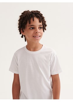 Reserved - Bawełniany t-shirt basic - biały ze sklepu Reserved w kategorii T-shirty chłopięce - zdjęcie 164811988