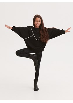 Reserved - Bawełniane legginsy w cętki - czarny ze sklepu Reserved w kategorii Spodnie dziewczęce - zdjęcie 164873799