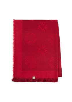 Damska chusta z bambusem tkana w monogram czerwona ze sklepu WITTCHEN w kategorii Szaliki i chusty damskie - zdjęcie 164874718