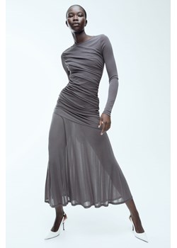 H & M - Drapowana sukienka dżersejowa - Szary ze sklepu H&M w kategorii Sukienki - zdjęcie 164875198