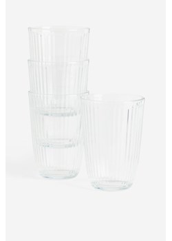 H & M - Szklanka 4-pak - Biały ze sklepu H&M w kategorii Szklanki - zdjęcie 164875277