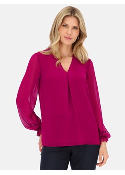 Dwuwarstwowa fioletowa bluzka z długim rękawem Potis & Verso Roni ze sklepu Eye For Fashion w kategorii Bluzki damskie - zdjęcie 164875965