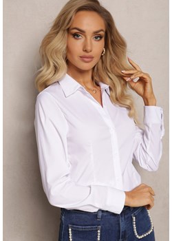 Biała Gładka Koszula Zapinana na Guziki Hejora ze sklepu Renee odzież w kategorii Koszule damskie - zdjęcie 164882379