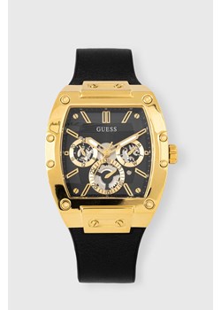 Guess zegarek męski kolor czarny ze sklepu ANSWEAR.com w kategorii Zegarki - zdjęcie 164892596