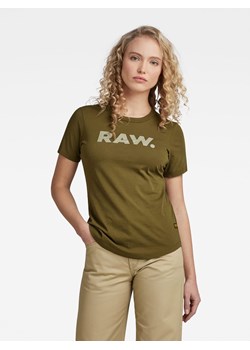 G-Star Koszulka &quot;RAW.&quot; w kolorze khaki ze sklepu Limango Polska w kategorii Bluzki damskie - zdjęcie 164895486