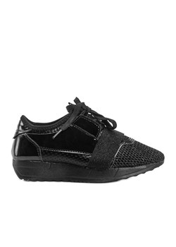 Czarne sneakersy dziecięce Kelli ze sklepu ButyModne.pl w kategorii Buty sportowe dziecięce - zdjęcie 164909817