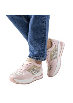 Różowe sneakersy Aloisia ze sklepu ButyModne.pl w kategorii Buty sportowe damskie - zdjęcie 164910387