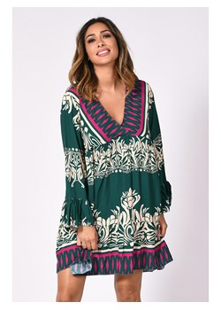 Plus Size Company Sukienka &quot;Sibyl&quot; w kolorze zielono-kremowym ze sklepu Limango Polska w kategorii Sukienki - zdjęcie 164919519