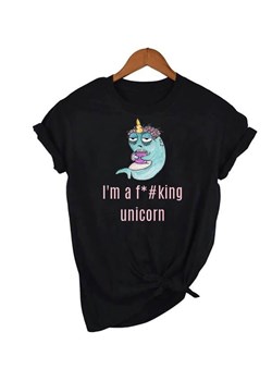 koszulka I'm a f*#king unicorn ze sklepu Time For Fashion w kategorii Bluzki damskie - zdjęcie 164921467