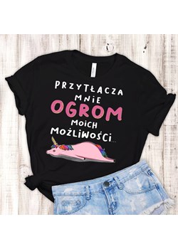 t-shirt damski z fajnym nadrukiem na prezent ze sklepu Time For Fashion w kategorii Bluzki damskie - zdjęcie 164922036