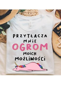 t-shirt damski z fajnym nadrukiem na prezent ze sklepu Time For Fashion w kategorii Bluzki damskie - zdjęcie 164922039