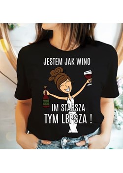 damska śmieszna Koszulka na prezent dla brunetki jestem jak wino (1) ze sklepu Time For Fashion w kategorii Bluzki damskie - zdjęcie 164922588