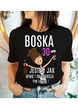 damska koszulka na 30 urodziny boska 30 ze sklepu Time For Fashion w kategorii Bluzki damskie - zdjęcie 164922647