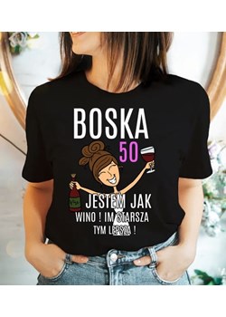 damska koszulka na 50 urodziny boska 50 ze sklepu Time For Fashion w kategorii Bluzki damskie - zdjęcie 164922649