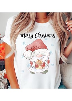 świąteczna koszulka z gnomem merry ze sklepu Time For Fashion w kategorii Bluzki damskie - zdjęcie 164922746