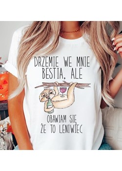 a bluzka dla koleżanki na święta - drzemie we mnie bestia ze sklepu Time For Fashion w kategorii Bluzki damskie - zdjęcie 164922748