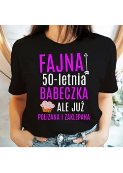 koszulka na 50-tke fajna 50 letnia babeczka ze sklepu Time For Fashion w kategorii Bluzki damskie - zdjęcie 164922786