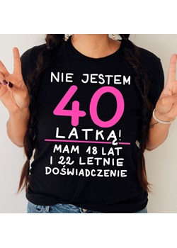 koszulka na 40-stke nie jestem 40 latką mam ze sklepu Time For Fashion w kategorii Bluzki damskie - zdjęcie 164922788