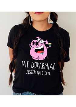 a zabawna koszulka nie dokarmiać jestem na diecie ze sklepu Time For Fashion w kategorii Bluzki damskie - zdjęcie 164922797