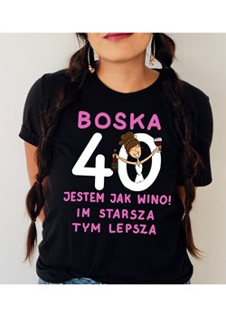 koszulka na 40, koszulka na czterdziestkę jestem jak wino ze sklepu Time For Fashion w kategorii Bluzki damskie - zdjęcie 164922806