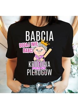 koszulka dla babci na prezent królowa pierogów - dodaj imię ze sklepu Time For Fashion w kategorii Bluzki damskie - zdjęcie 164922845