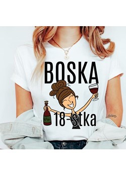 KOSZULKA BOSKA 18 NA URODZINY BRUNETKA ze sklepu Time For Fashion w kategorii Bluzki damskie - zdjęcie 164922897