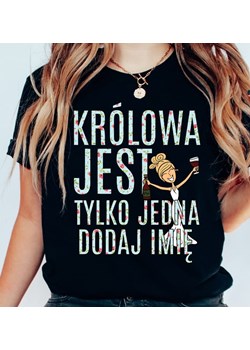 koszulka na urodziny z imieniem królowa jest tylko jedna blondynka ze sklepu Time For Fashion w kategorii Bluzki damskie - zdjęcie 164922907