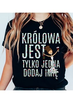 koszulka na urodziny z imieniem królowa jest tylko jedna brunetka ze sklepu Time For Fashion w kategorii Bluzki damskie - zdjęcie 164922908