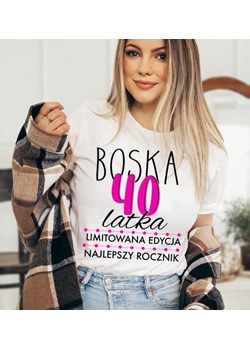 damska koszulka na 40 boska 40 latka ze sklepu Time For Fashion w kategorii Bluzki damskie - zdjęcie 164922976