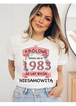 koszulka na 40 urodziny królowe rodzą się w 1983 ze sklepu Time For Fashion w kategorii Bluzki damskie - zdjęcie 164922979