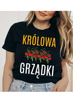 damska koszulka dla działkowca królowa grządki koszulka dla ogrodniczki ze sklepu Time For Fashion w kategorii Bluzki damskie - zdjęcie 164923068