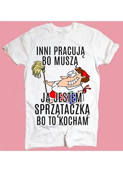 koszulka dla sprzątaczki,prezent dla sprzątaczki ze sklepu Time For Fashion w kategorii Bluzki damskie - zdjęcie 164923456