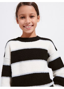 Reserved - Dzianinowy sweter w paski - wielobarwny ze sklepu Reserved w kategorii Swetry dziewczęce - zdjęcie 164923937