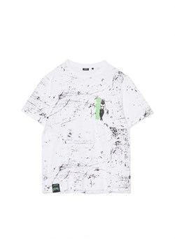 Cropp - Biała koszulka z nadrukami - biały ze sklepu Cropp w kategorii T-shirty męskie - zdjęcie 164924025