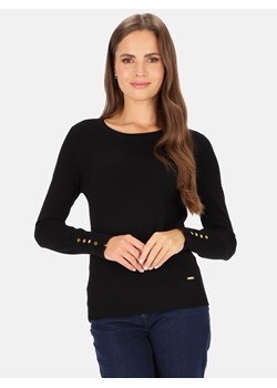 Czarny gładki sweter L'AF Sana ze sklepu Eye For Fashion w kategorii Swetry damskie - zdjęcie 164926545