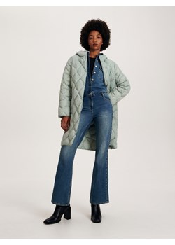 Reserved - Pikowany płaszcz - jasnoturkusowy ze sklepu Reserved w kategorii Płaszcze damskie - zdjęcie 164927385