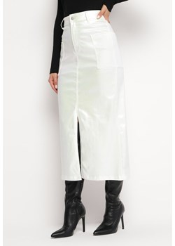 Biała Metaliczna Spódnica Ołówkowa Maxi Tangella ze sklepu Born2be Odzież w kategorii Spódnice - zdjęcie 164931526