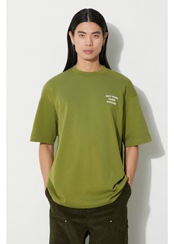 Drôle de Monsieur t-shirt bawełniany męski kolor zielony z nadrukiem C-TS101-CO073-KK ze sklepu PRM w kategorii T-shirty męskie - zdjęcie 164931969