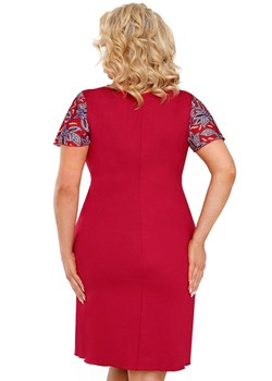 Koszula nocna damska bordowa plus size Rita, Kolor bordowy, Rozmiar 4XL, Donna ze sklepu Intymna w kategorii Koszule nocne - zdjęcie 164932008