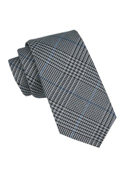 Wełniany Krawat - Alties - Popielato-Niebieska Kratka KRALTS0997 ze sklepu JegoSzafa.pl w kategorii Krawaty - zdjęcie 164935796